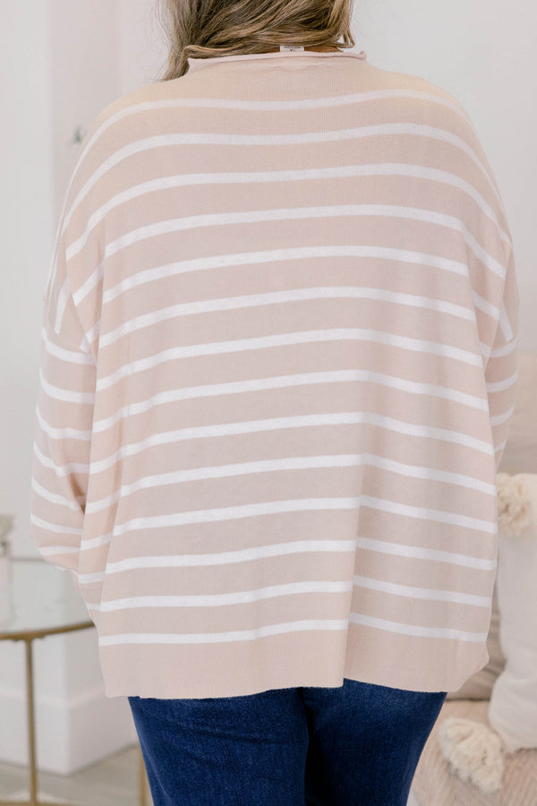 Pullover "Perfect Timing", Sand-Weiß