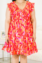 Petal Perfection Dress, Fuchsia Combo