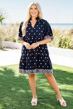 Picnic At Sunset Dress, Navy