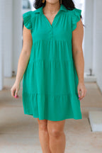 Pop Of Charm Dress, Jade Green