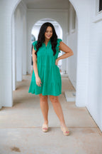 Pop Of Charm Dress, Jade Green