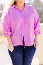 Popular Phrase Top, Bright Mauve