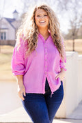Popular Phrase Top, Bright Mauve