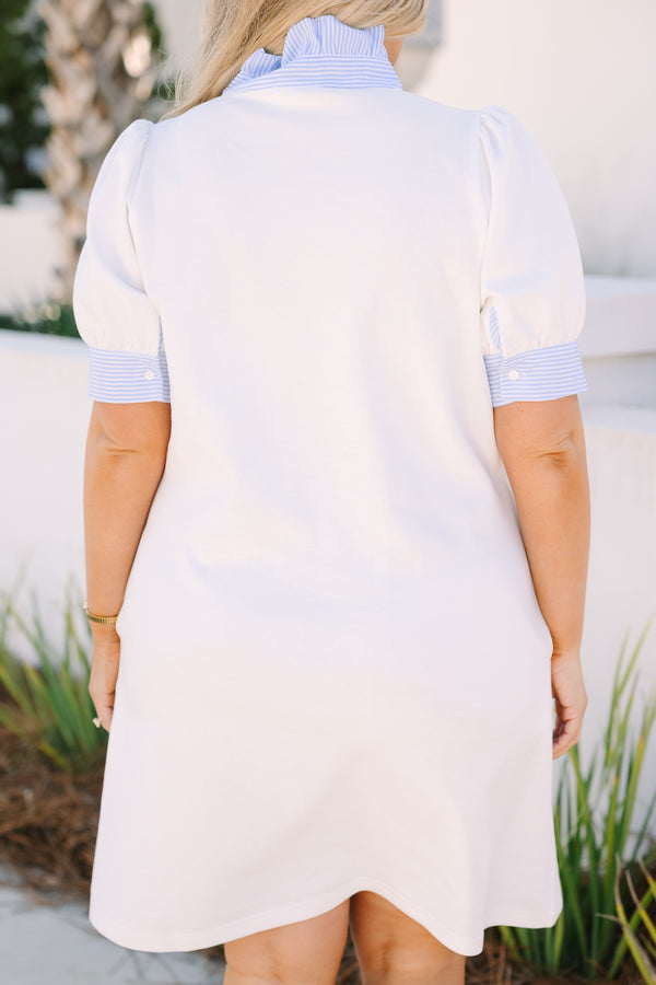 Prep School Dress, White