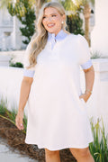 Prep School Dress, White
