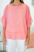 Oberteil „Pretty As A Peach“, Fuchsie