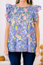 Prima Ballerina Top, Blue-Yellow