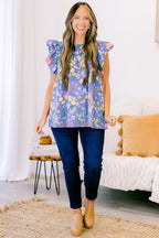 Prima Ballerina Top, Blue-Yellow