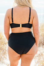 Proceed Into Paradise Swim Top, Black