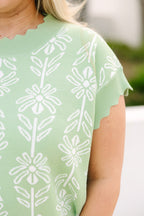 Pure Of Heart Sweater, Sage