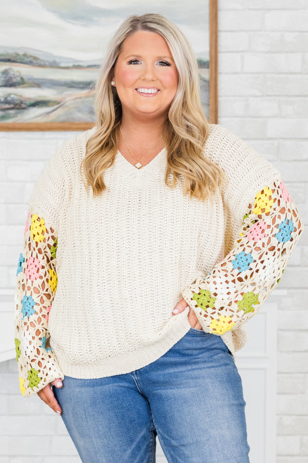 Queen Of Harmony Sweater, Cream