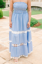 Quite Perfect Dress, Blue Stripe