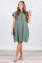 Radiant Glow Dress, Sage