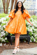 Raindrops On The Streets Kleid, Melon