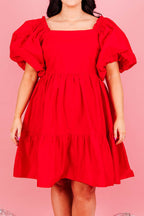 Raindrops On The Streets Dress, Red