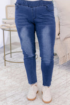 Reading The Signs Jeggings, Blau