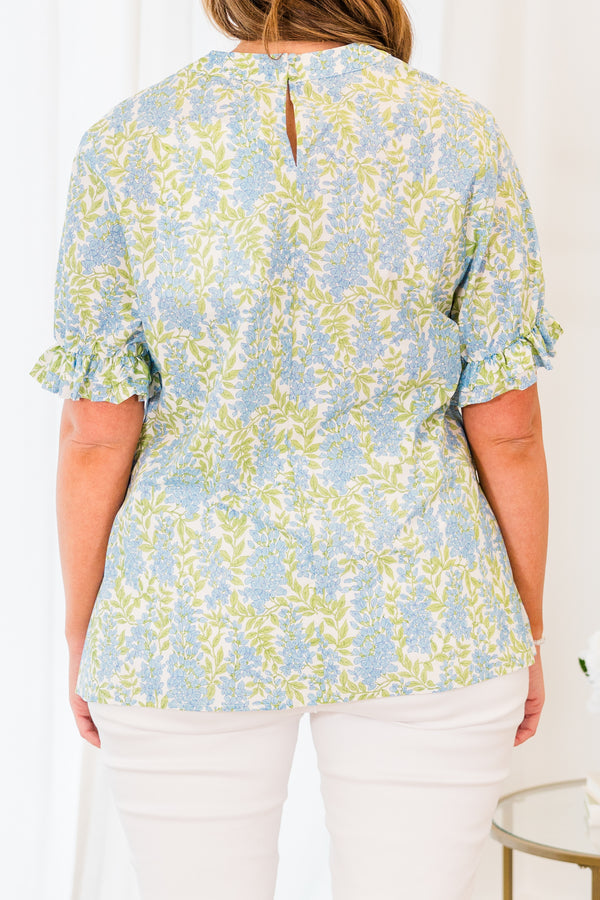 Remember The Hydrangeas Top, Blau
