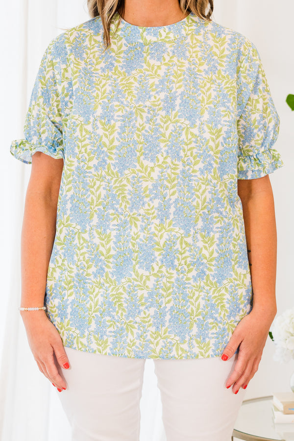 Remember The Hydrangeas Top, Blau
