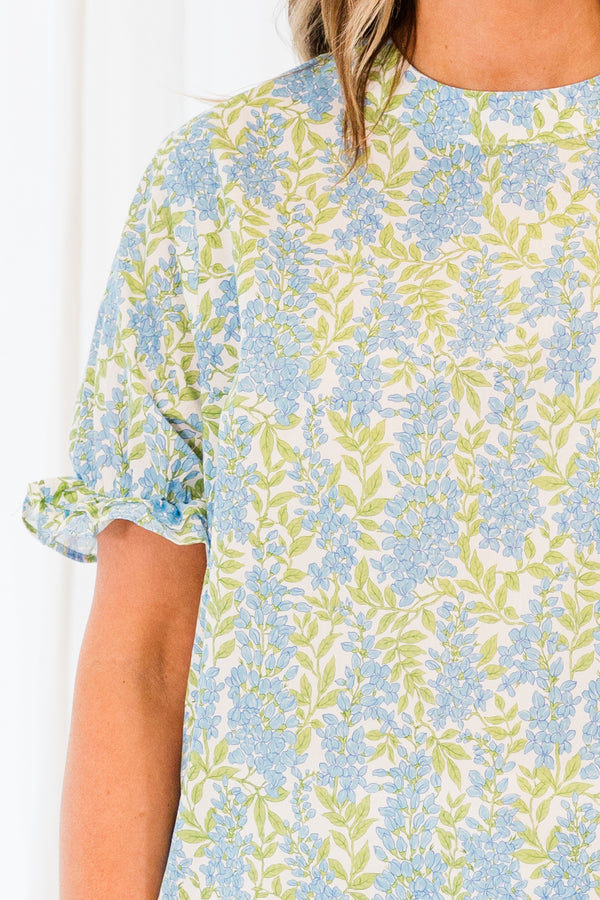 Remember The Hydrangeas Top, Blau