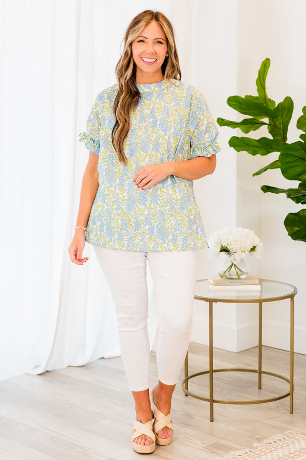 Remember The Hydrangeas Top, Blau