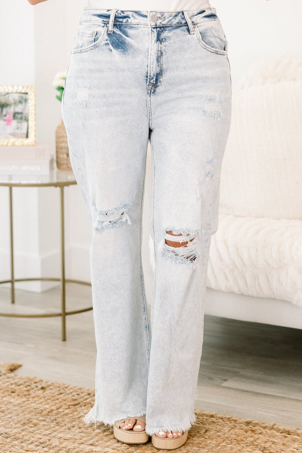 Ride That Wave Jeans, Light Wash