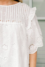 Right Over Here Top, White