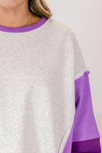 Rising To The Opportunity Pullover, Lila-Grau