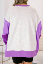Rising To The Opportunity Pullover, Lila-Grau