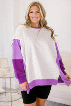 Rising To The Opportunity Pullover, Lila-Grau