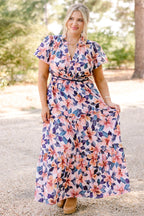 Risk Taker Dress, White-Navy