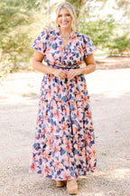 Risk Taker Dress, White-Navy