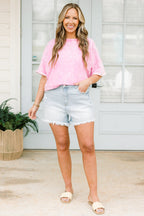 Roll With Me Shorts, Light Denim