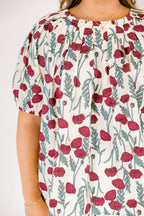 Rooftop Romance Top, Cream Floral
