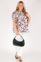 Rooftop Romance Top, Cream Floral
