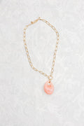 Rosé Glow Halskette, Gold-Rosa