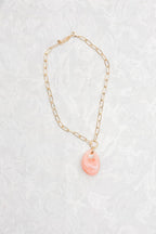 Rosé Glow Halskette, Gold-Rosa