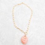 Rosé Glow Halskette, Gold-Rosa