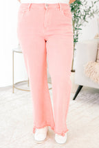 Roses And Peonies Jeans, Pink