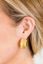 Roses of Love Earrings, Gold