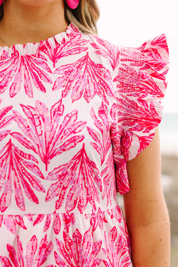 Running Through The Meadows Dress, Fuchsia