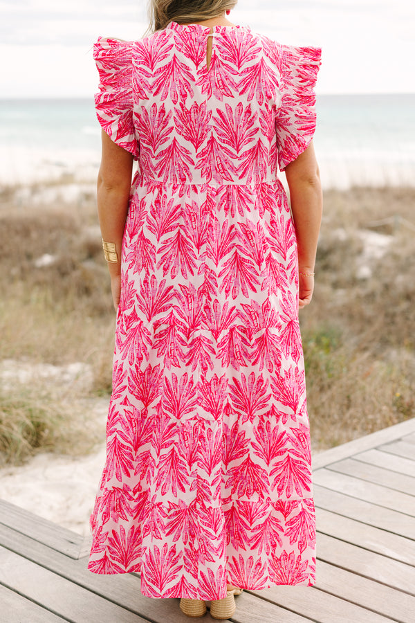 Running Through The Meadows Dress, Fuchsia