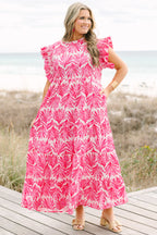 Running Through The Meadows Dress, Fuchsia