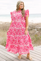 Running Through The Meadows Dress, Fuchsia