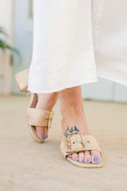 Said In Stride Heels, Gold