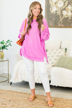 Say Hello Sweater, Bright Mauve