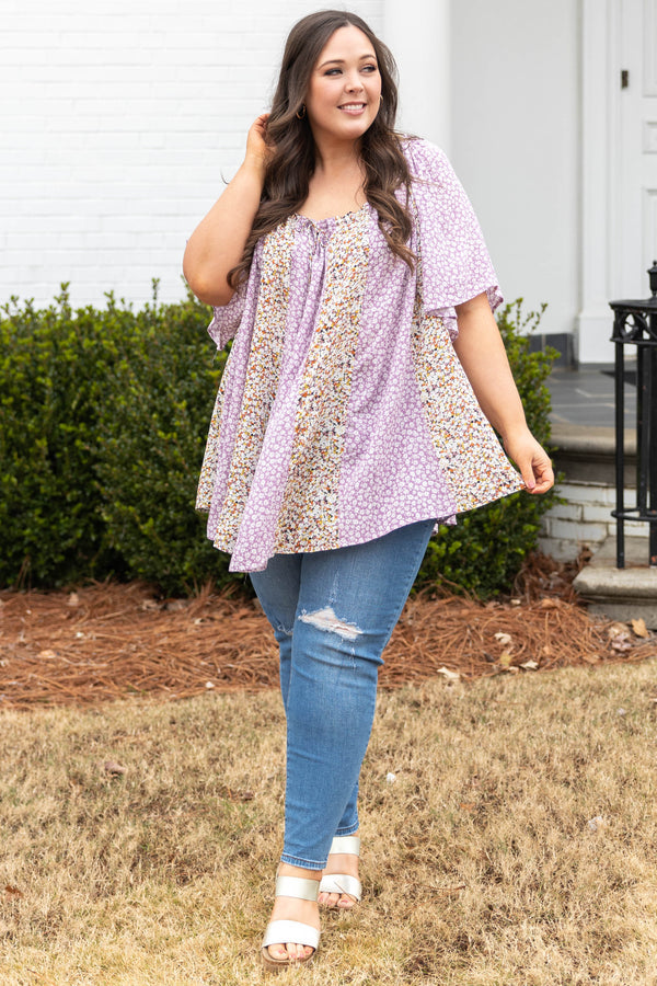 Say It Loud Top, Lavender