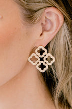 Secrets Kept Earrings, Gold