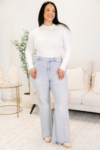 Set For The Holidays Jeans, Light Wash