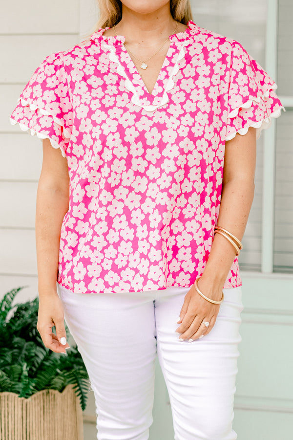 Setting The Scene Top, Hot Pink