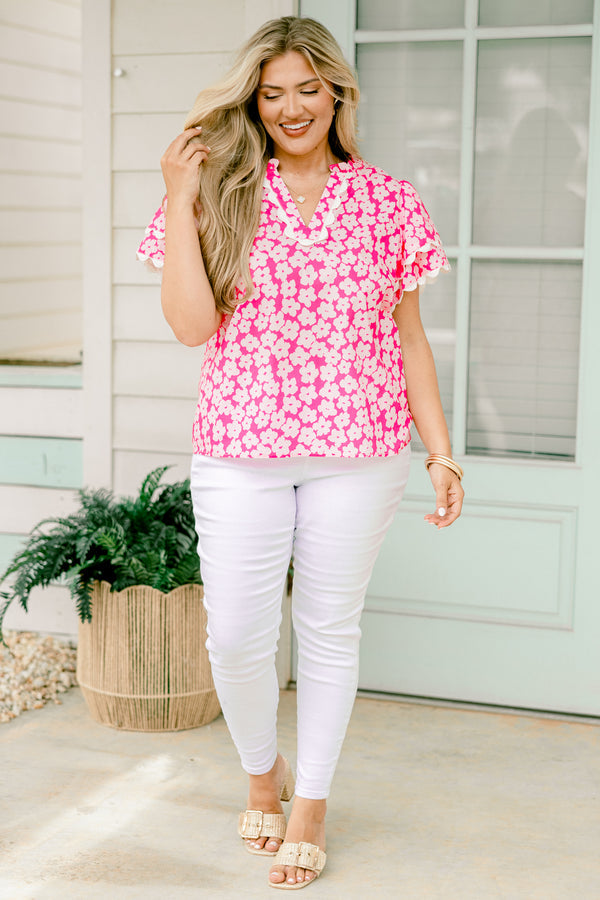 Setting The Scene Top, Hot Pink